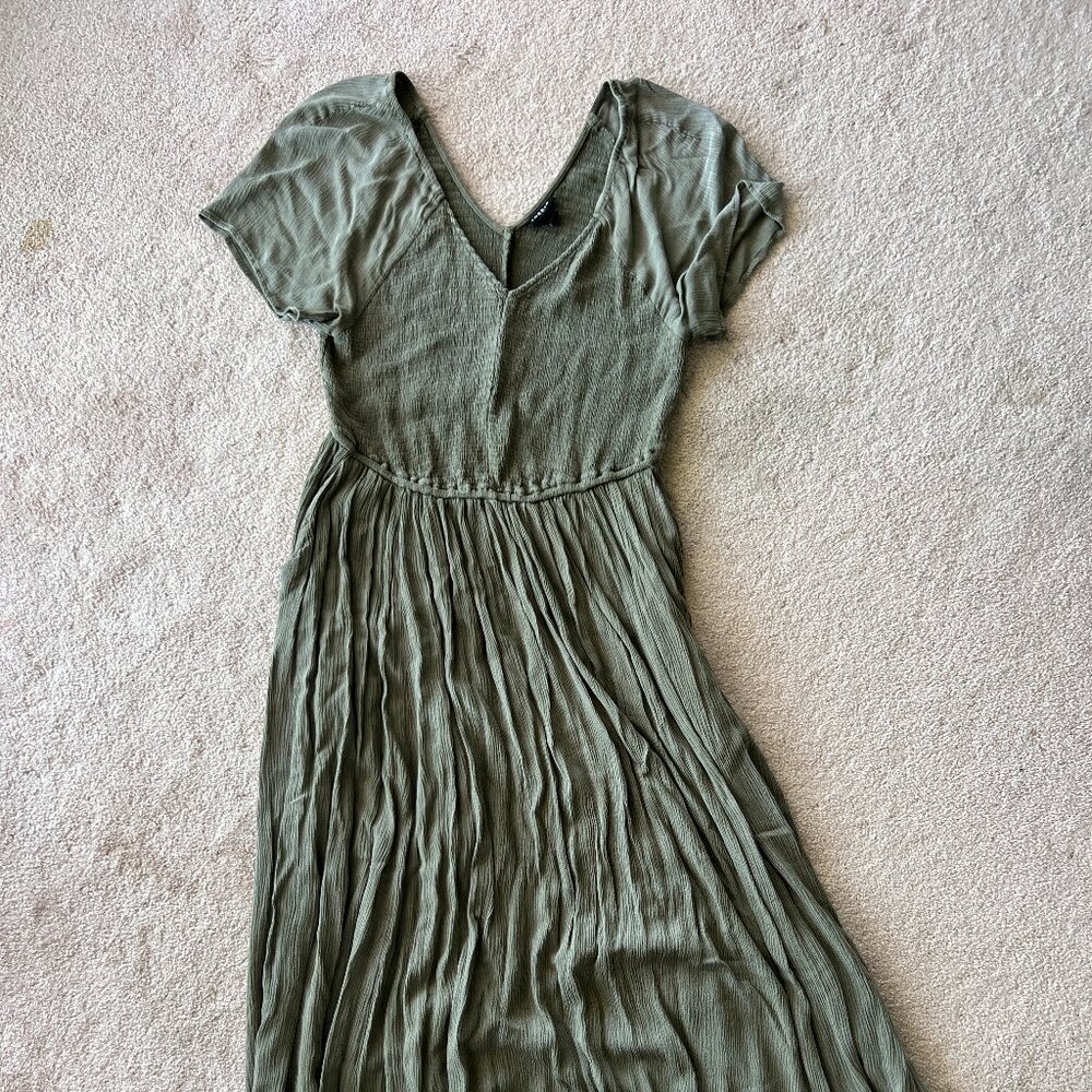Torrid Washable Gauze Midi Dress Pockets Size 1